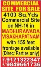 Commercial Site for sale in Visakhapatnam Madhurawada
